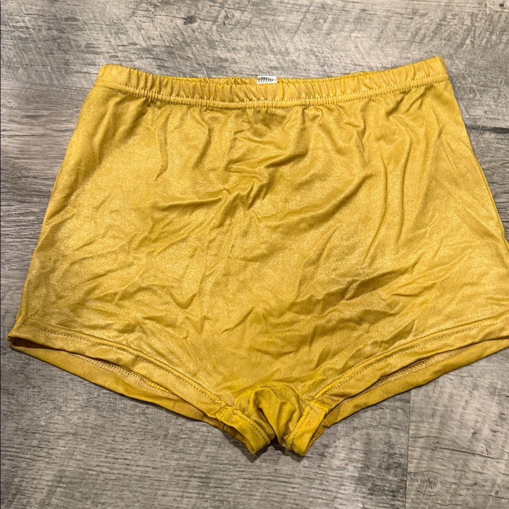 Gold High-Waisted Shorts
